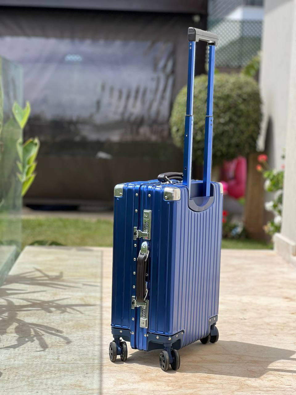 Valise solide 20 pouces cabine bleu