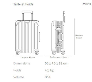Image valise aluminium format cabine